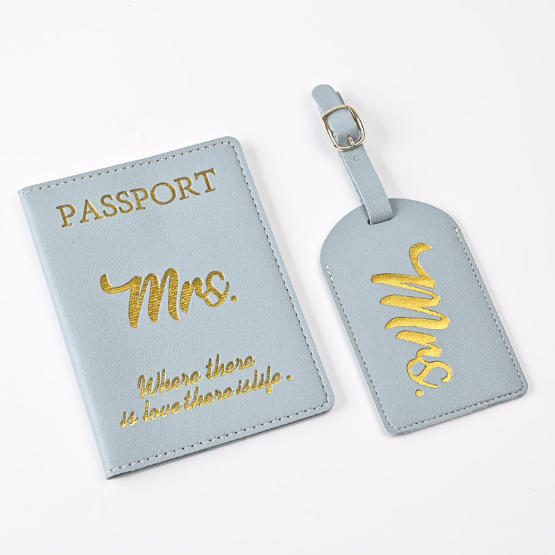 Creative Passport Holder & Luggage Tags – Blue Girl