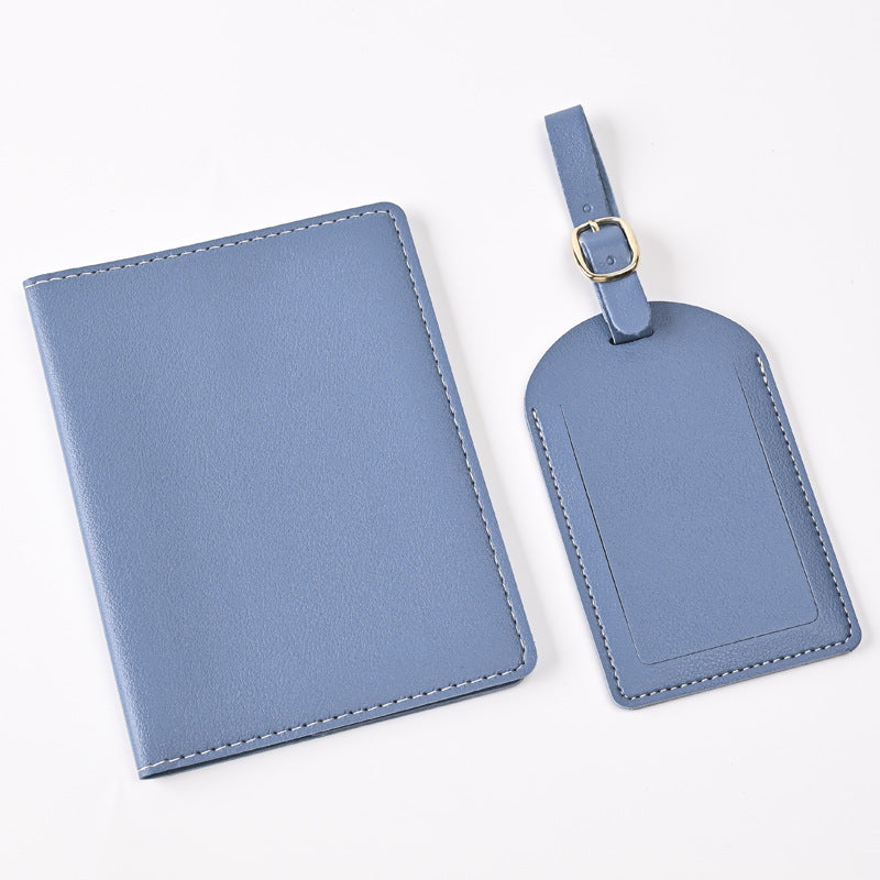 Creative Passport Holder & Luggage Tags – Light Blue Blank