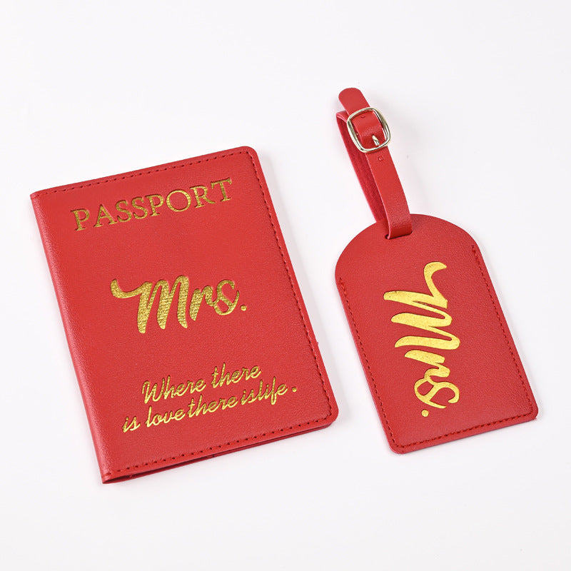 Creative Passport Holder & Luggage Tags – Red Girl