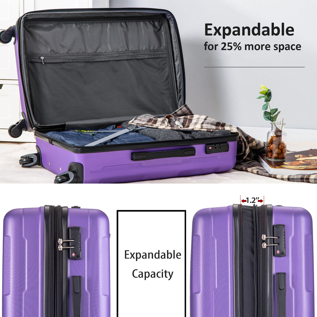 Expandable Spinner Wheel 2 Piece Luggage Set product image 6