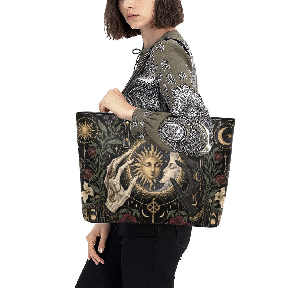 LUNA Celestial Union Faux Leather Tote