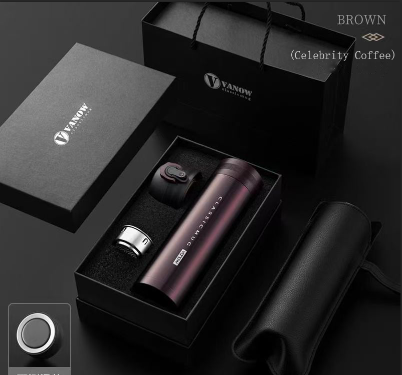 Dual-Lid Insulated Travel Mug Gift Set
