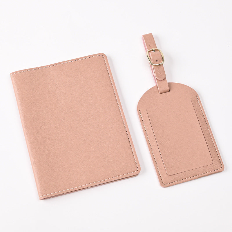 Creative Passport Holder & Luggage Tags – Pink Blank
