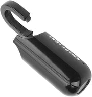 Side view of a silver mini fingerprint keyless luggage lock showing the compact design and biometric sensor.