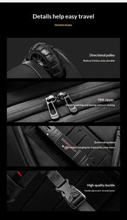 BANGE Multi-functional Business Commuter Trolley Backpack