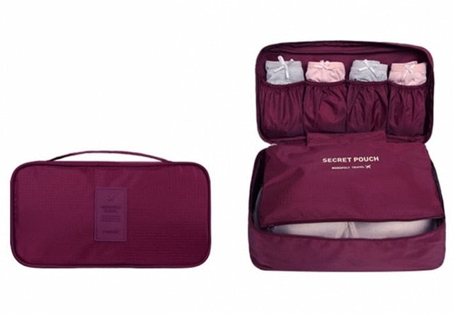Lingerie and Toiletry Travel Organizer Pouch
