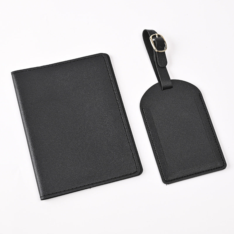 Creative Passport Holder & Luggage Tags – Black Blank