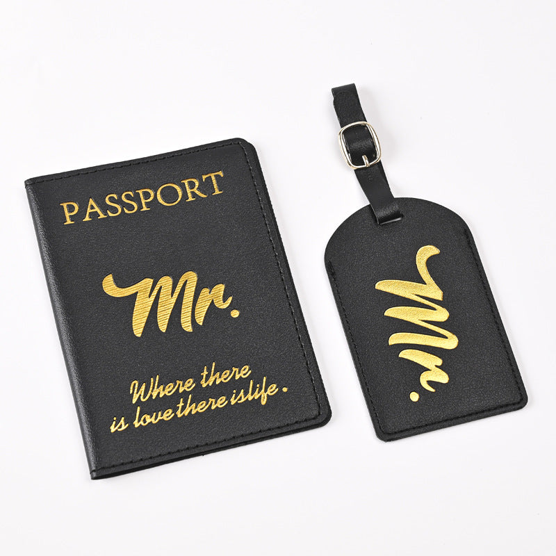 Creative Passport Holder & Luggage Tags – Black Boy