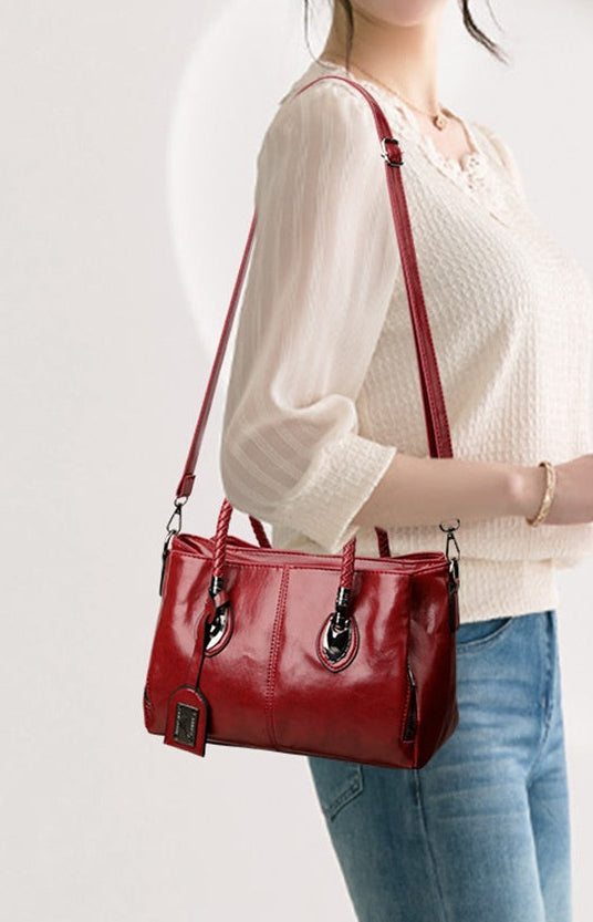 Stitched Minimalist Shoulder Bag