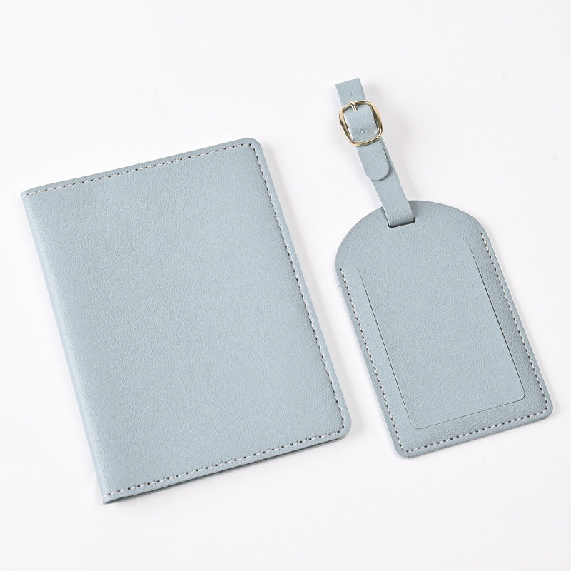 Creative Passport Holder & Luggage Tags – Azure Blank