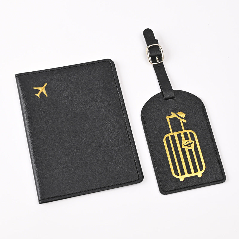 Creative Passport Holder & Luggage Tags – Black Luggage