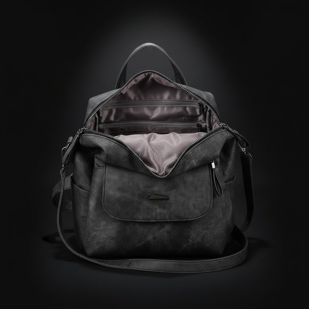 Marbled Faux Multi-Pocket Backpack Backpacks product image 11