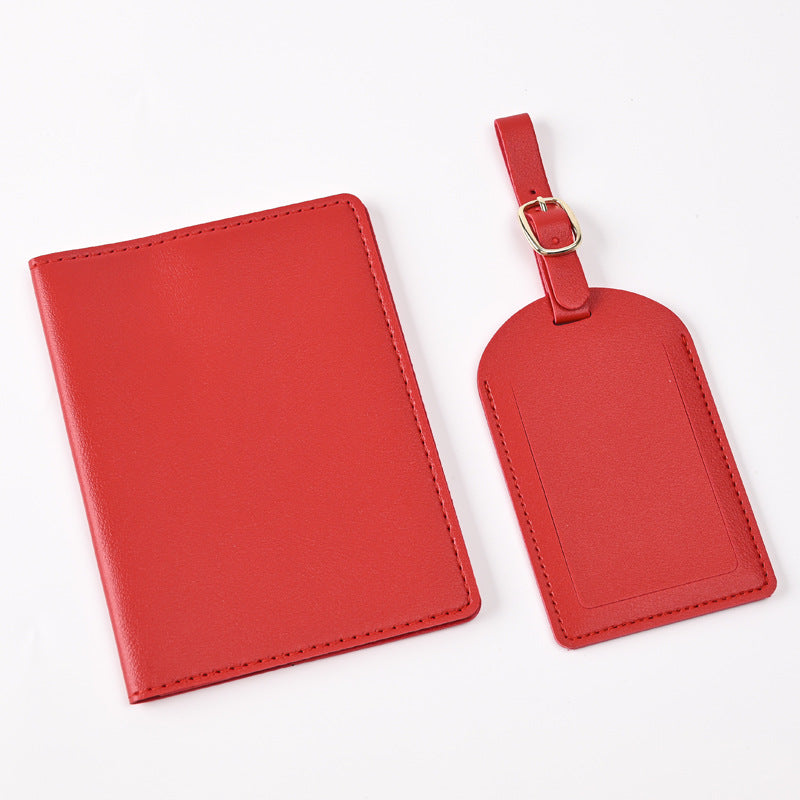 Creative Passport Holder & Luggage Tags – Red Blank