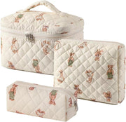 Noir Quilted Travel & Makeup Organizer