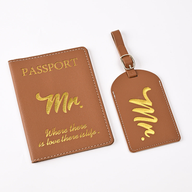 Creative Passport Holder & Luggage Tags – Light Brown Boy
