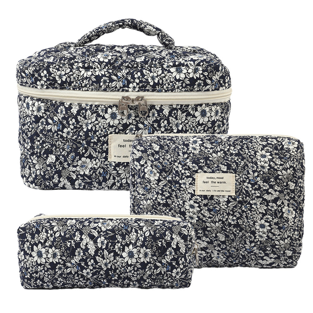Noir Quilted Travel & Makeup Organizer