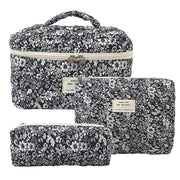 Noir Quilted Travel & Makeup Organizer