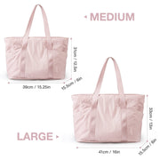 Side profile of the Casual Everyday and Shopping Tote bag showing the spacious interior and sturdy canvas material.