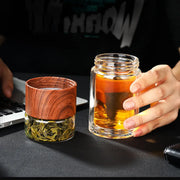 230ml Double-Wall Glass Travel Tea Mug