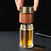 230ml Double-Wall Glass Travel Tea Mug