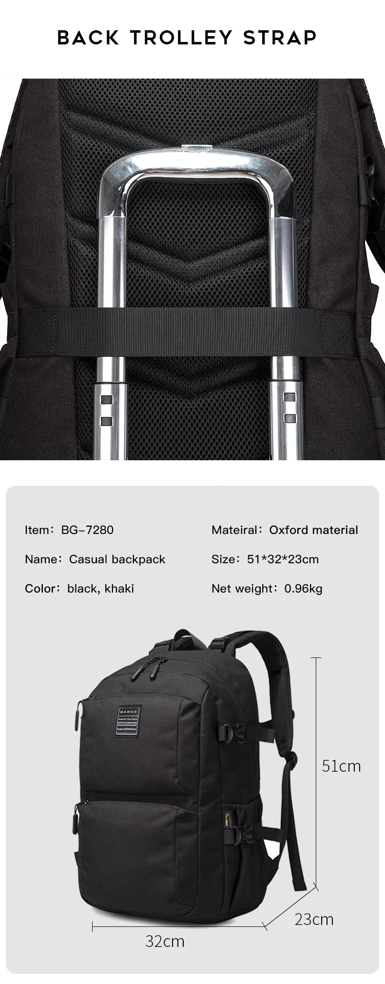 BANGE Outdoor Travel Backpack
