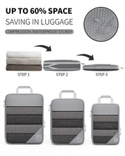 3-6 Piece Travel Compression Storage Bag Set
