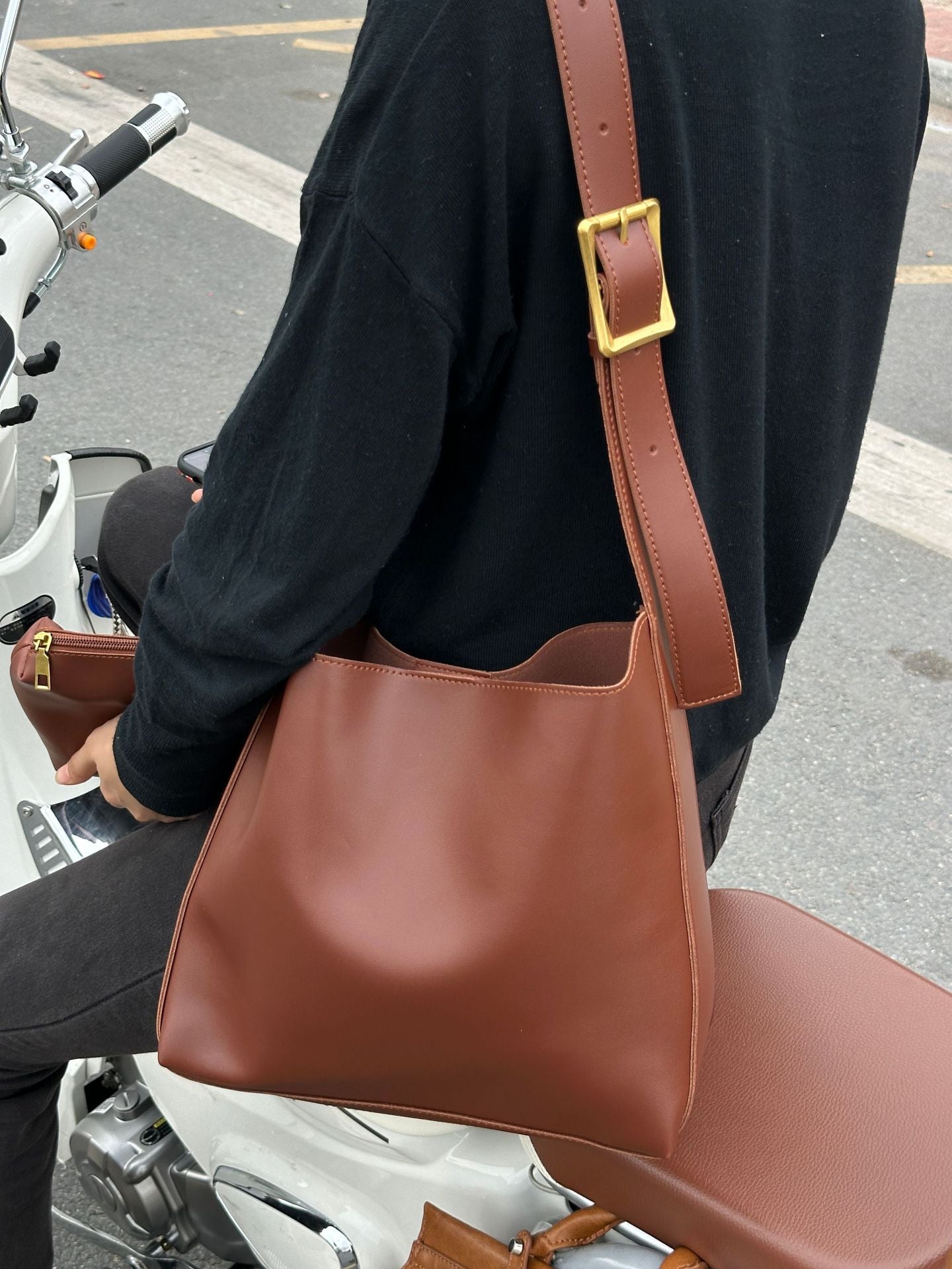 Weiche Bucket-Schulter-Umhängetasche