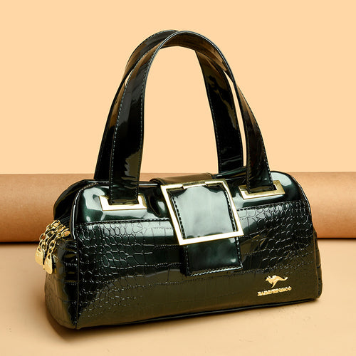 Imitation Crocodile-Skin Hand Bag