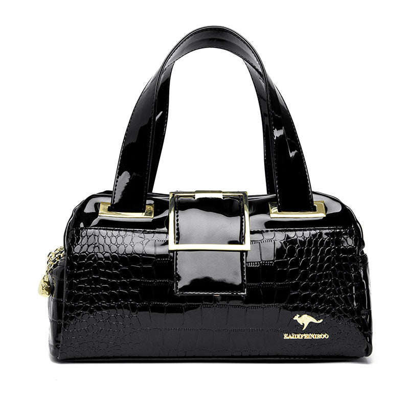 Imitation Crocodile-Skin Hand Bag