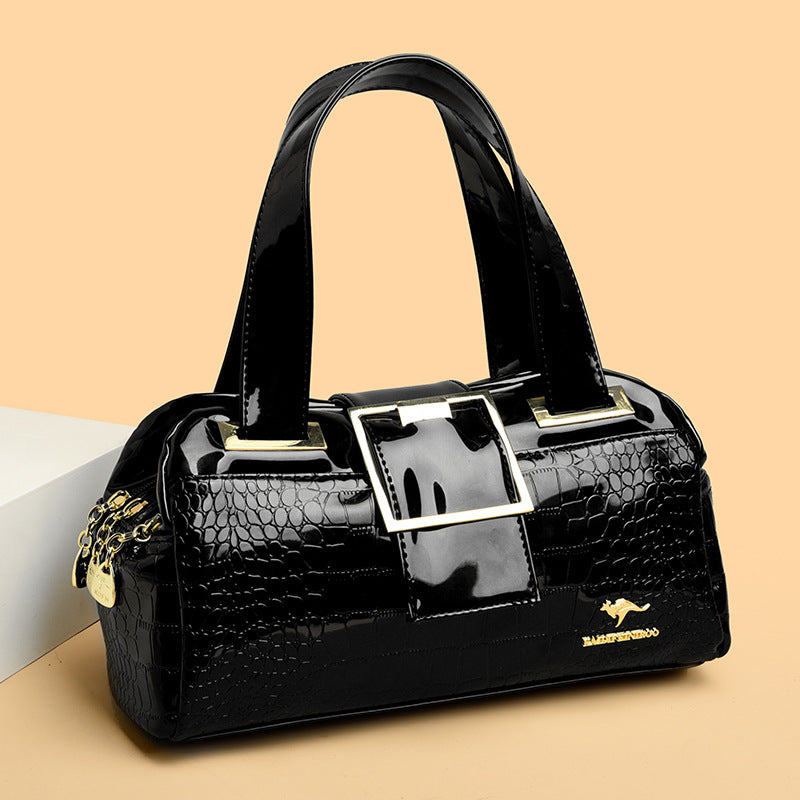 Imitation Crocodile-Skin Hand Bag