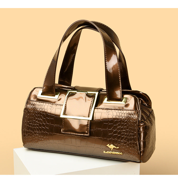 Imitation Crocodile-Skin Hand Bag
