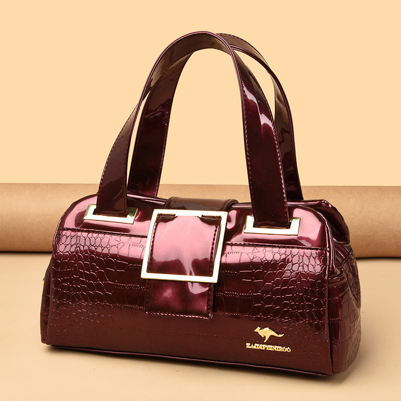 Imitation Crocodile-Skin Hand Bag