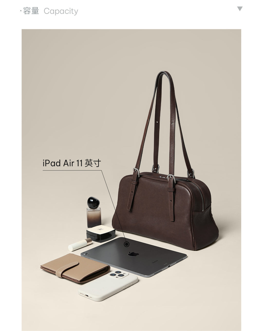 Bowlingtasche aus pflanzlich gegerbtem Leder