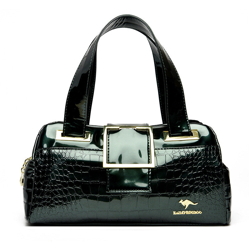 Imitation Crocodile-Skin Hand Bag