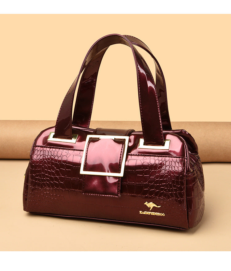 Imitation Crocodile-Skin Hand Bag