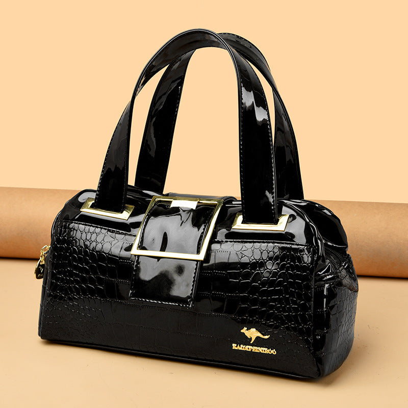 Imitation Crocodile-Skin Hand Bag