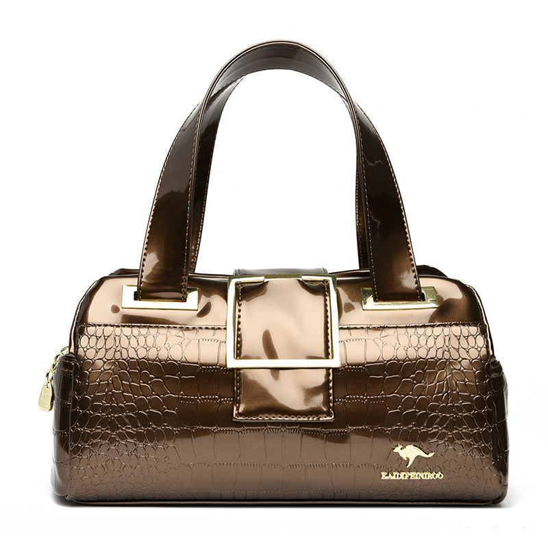 Imitation Crocodile-Skin Hand Bag