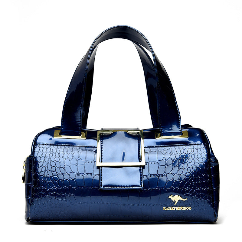Imitation Crocodile-Skin Hand Bag