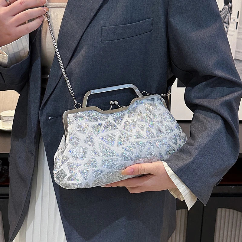 Luna Aurora Sequin Clutch