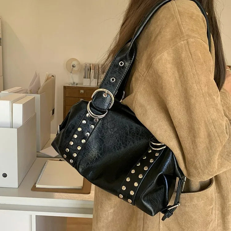 Luna Rebel Rivet Shoulder Bag