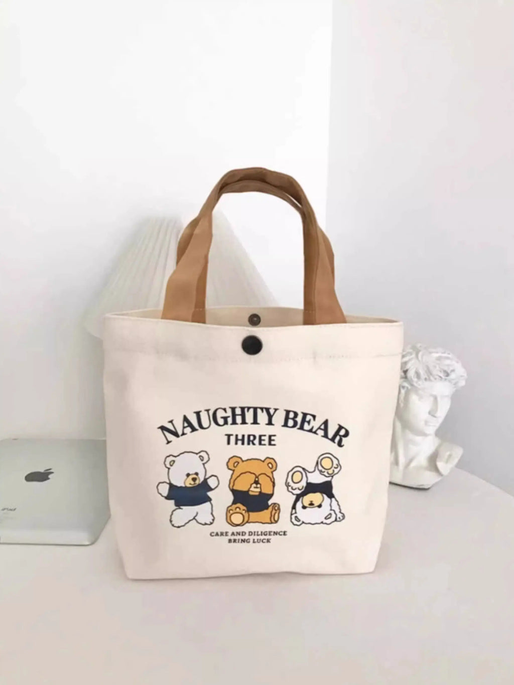 Luna Bear Canvas Handbag