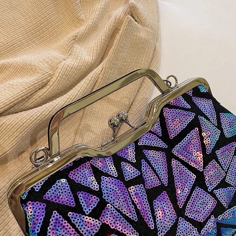Luna Aurora Sequin Clutch