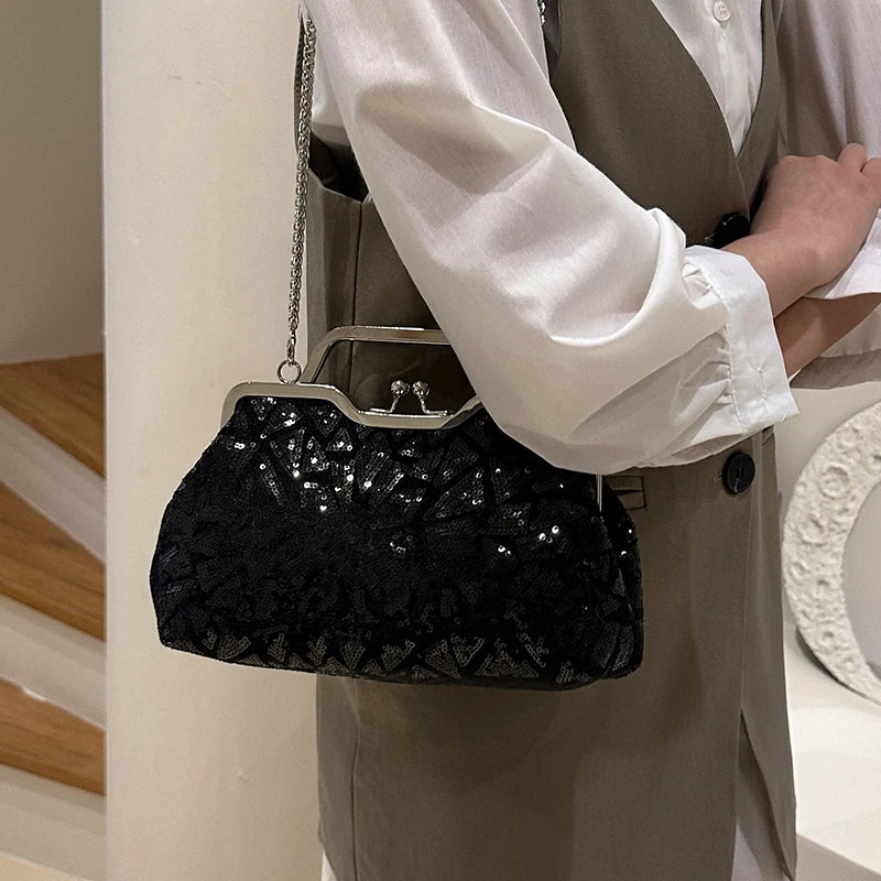 Luna Aurora Sequin Clutch