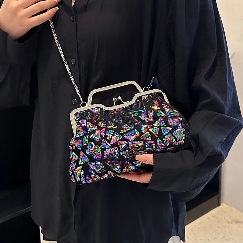 Luna Aurora Sequin Clutch