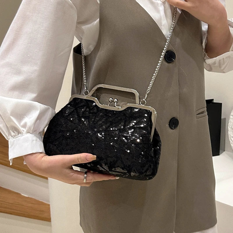 Luna Aurora Sequin Clutch