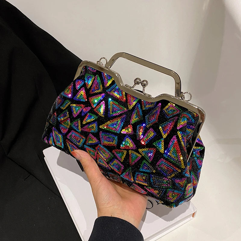 Luna Aurora Sequin Clutch