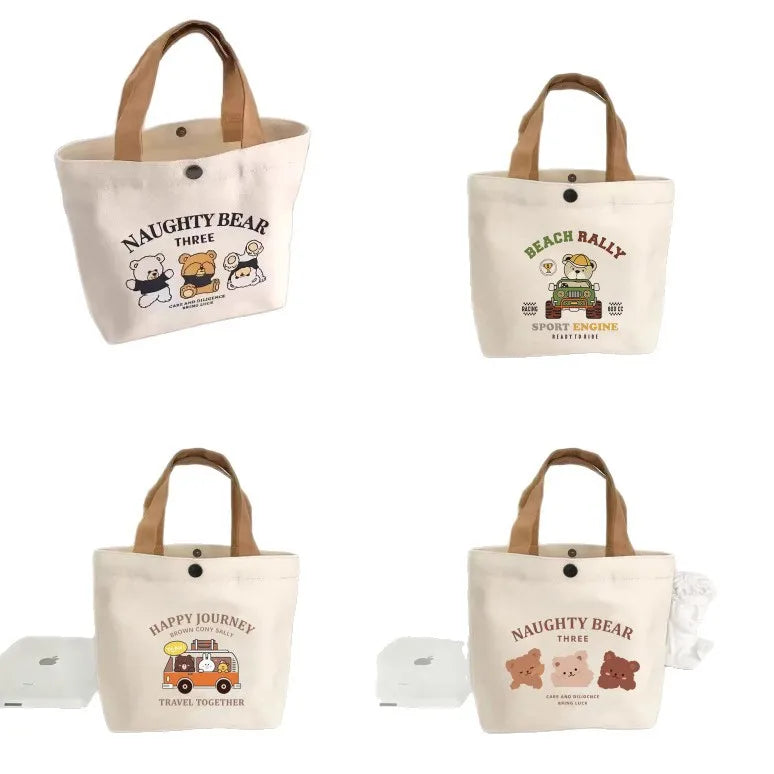 Luna Bear Canvas Handbag