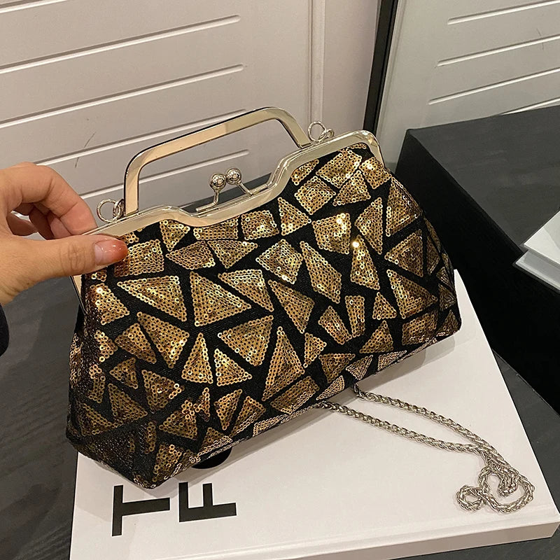 Luna Aurora Sequin Clutch