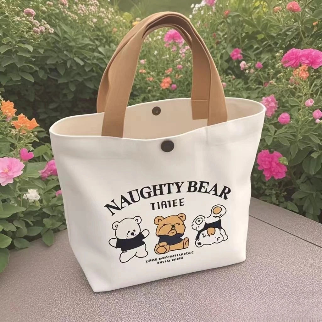 Luna Bear Canvas Handbag