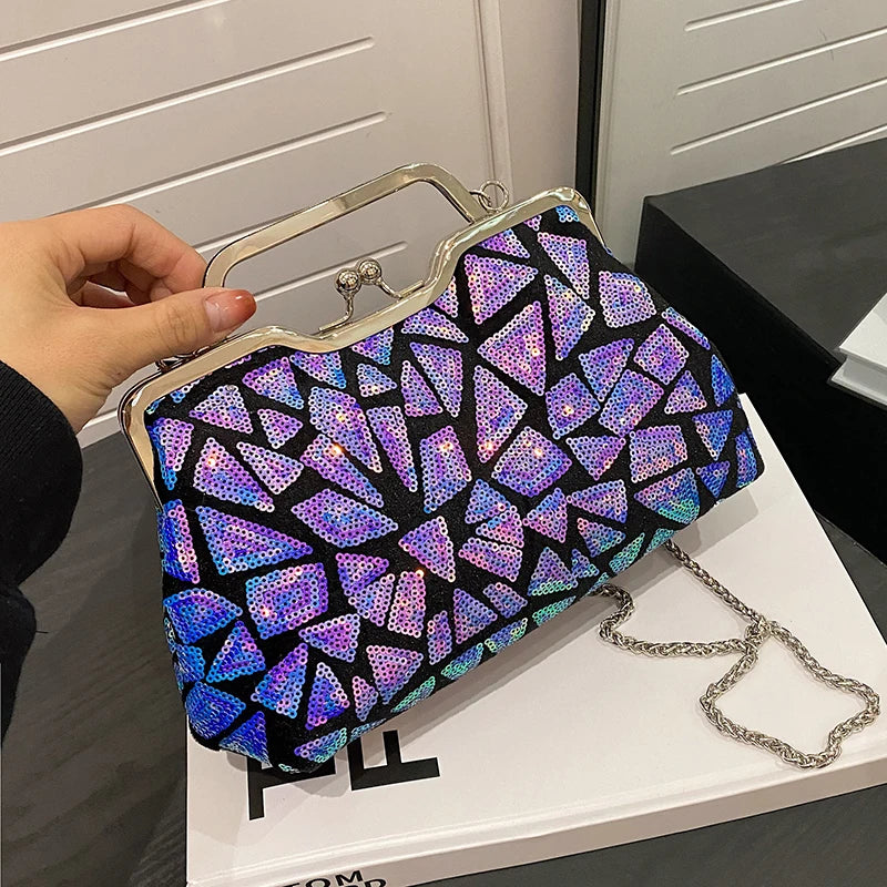 Luna Aurora Sequin Clutch